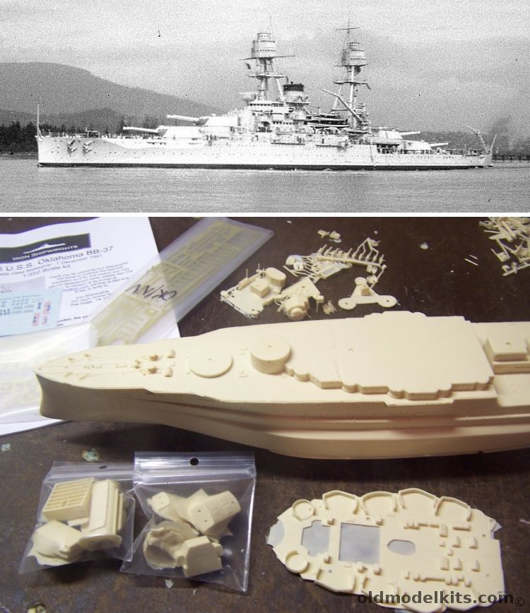 CM 1/350 BB-37 USS Oklahoma Dec 7 1941 plastic model kit